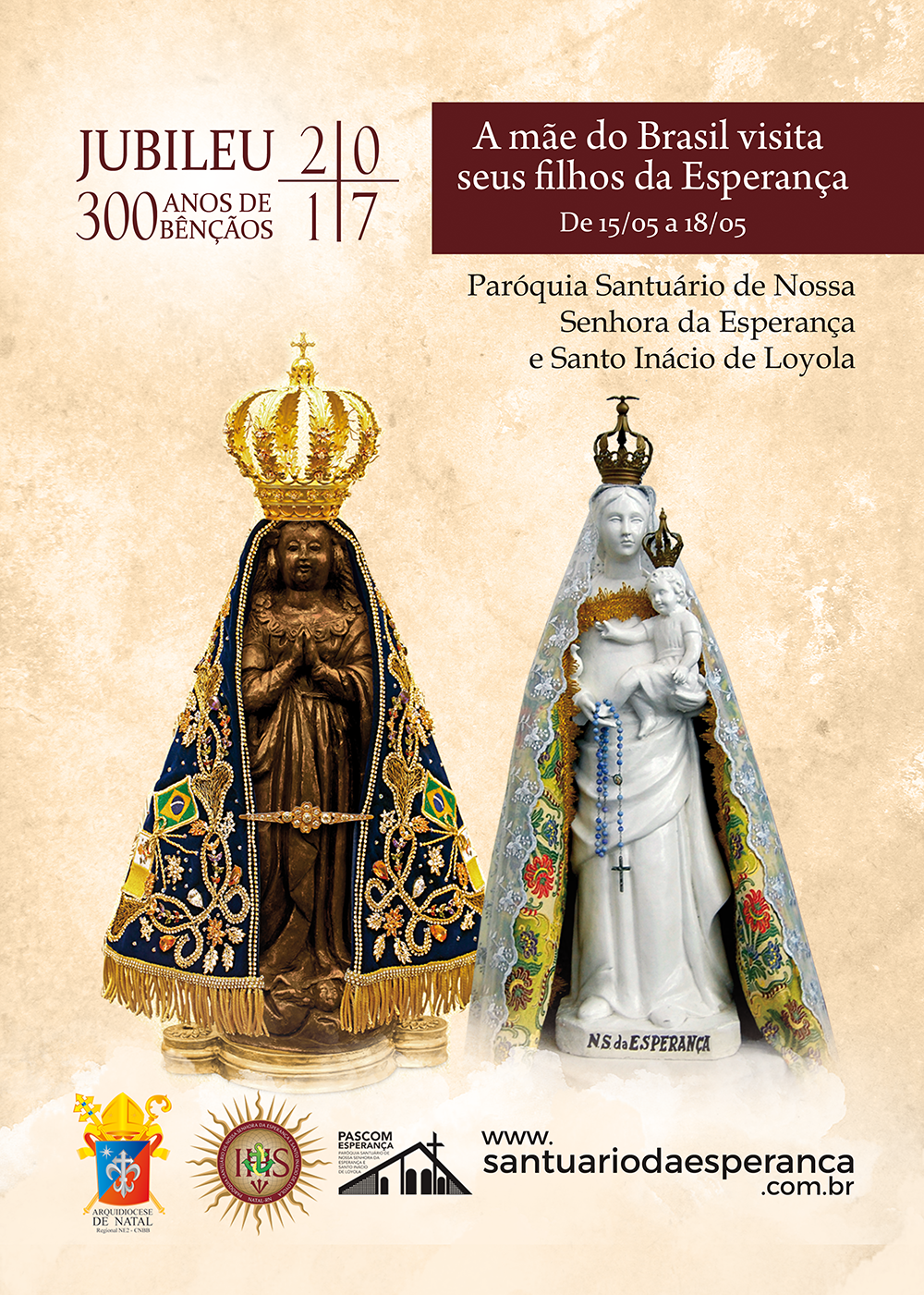 Cartaz Visita de Nossa Senhora de Aparecida